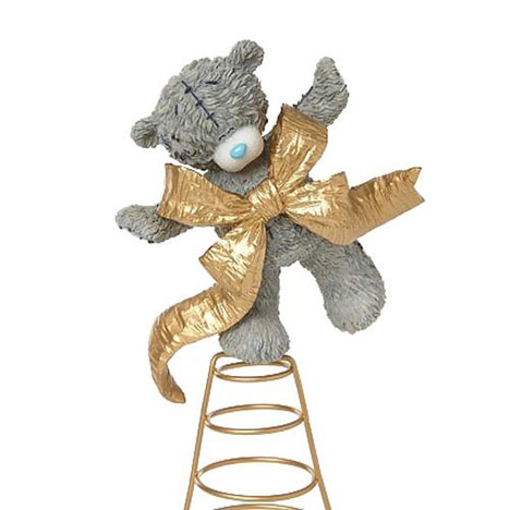 Christmas Wrapped In A Bow Me to You Bear Tree Topper Extra Image 2